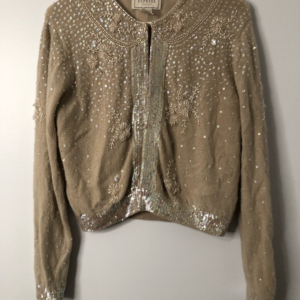 Vintage Express Embellished Sweater
